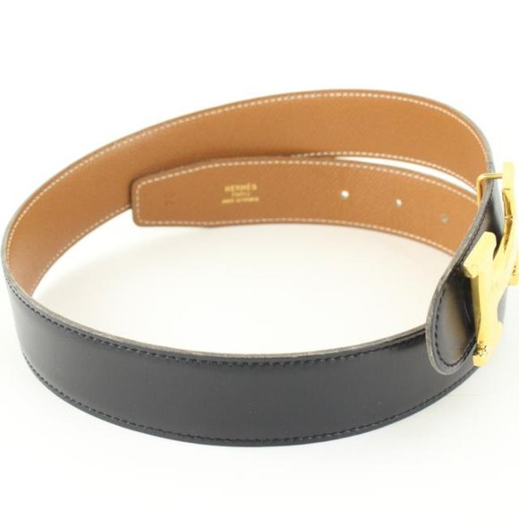 Hermès Black x Brown 32mm Reversible H Logo Belt Kit 84h615s main image 5